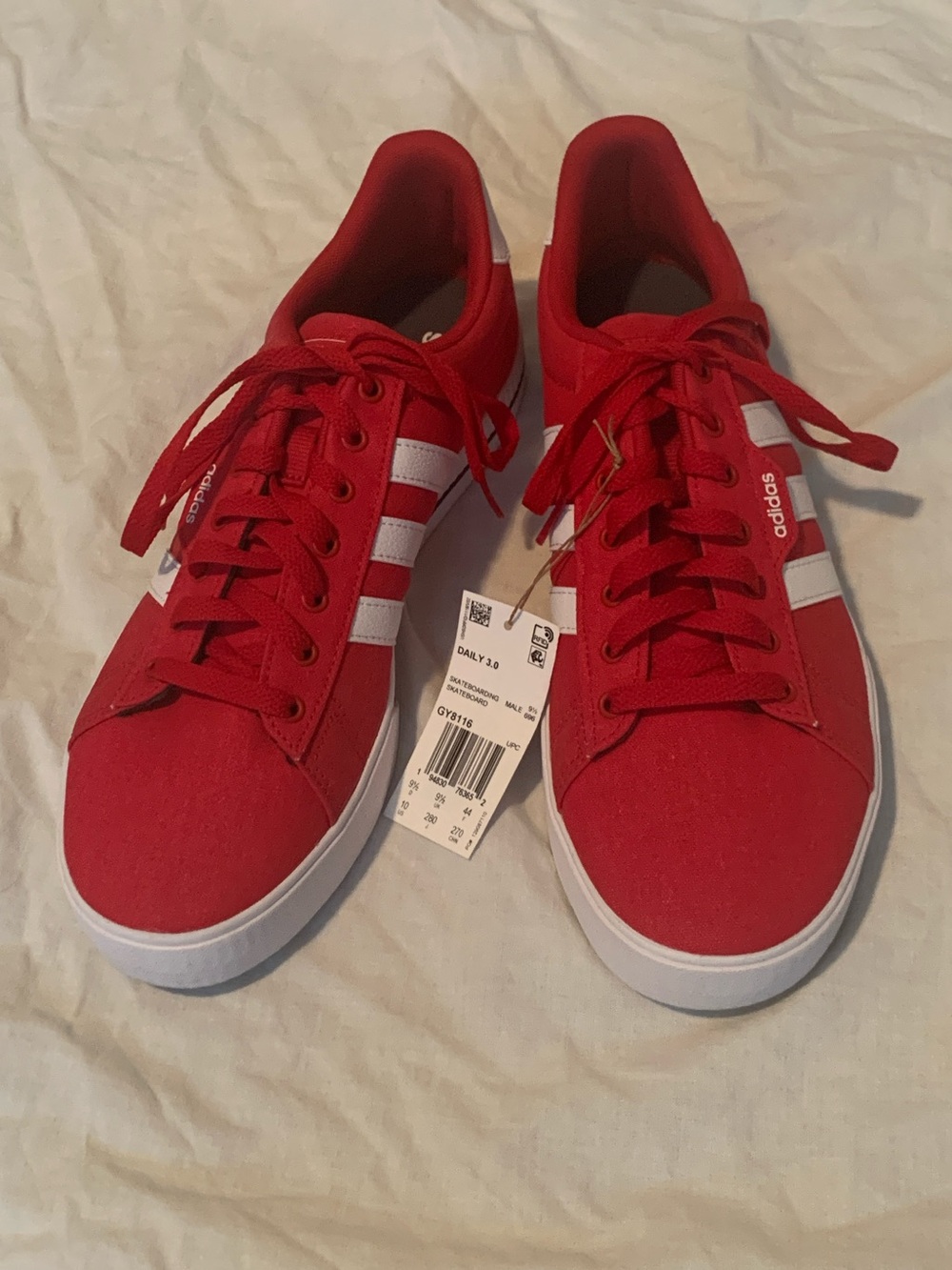 Adidas Daily 3.0 Scarlet Mens Size 10 Skateboarding